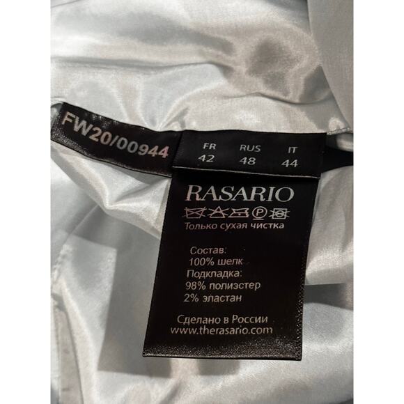 RASARIO Polka-Dot Silk Organza Off-The-Shoulder Midi Dress IT 44 - Picture 10 of 14